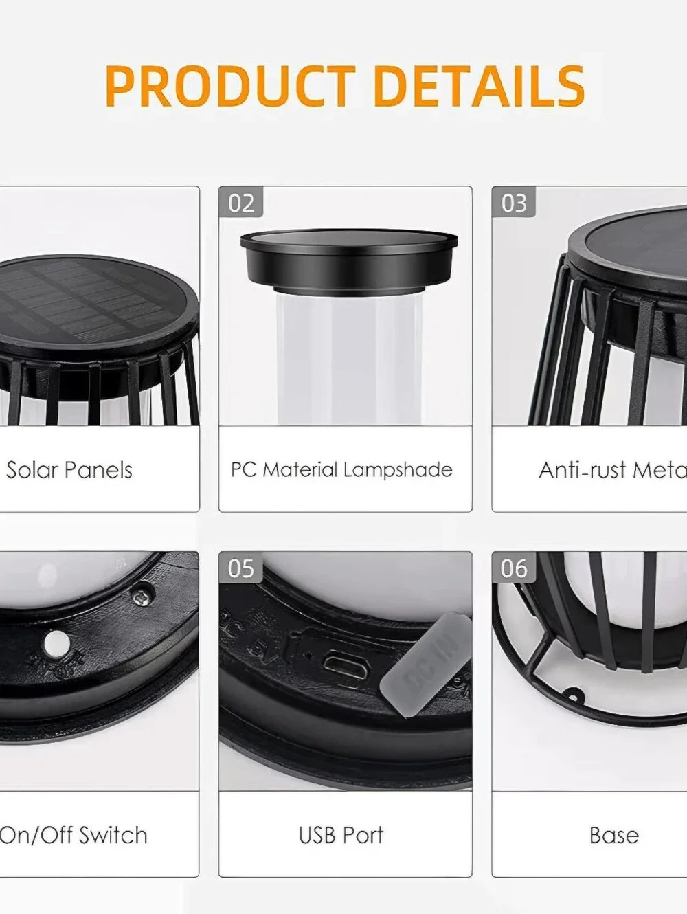 Solar Outdoor Flickering Flame Lantern